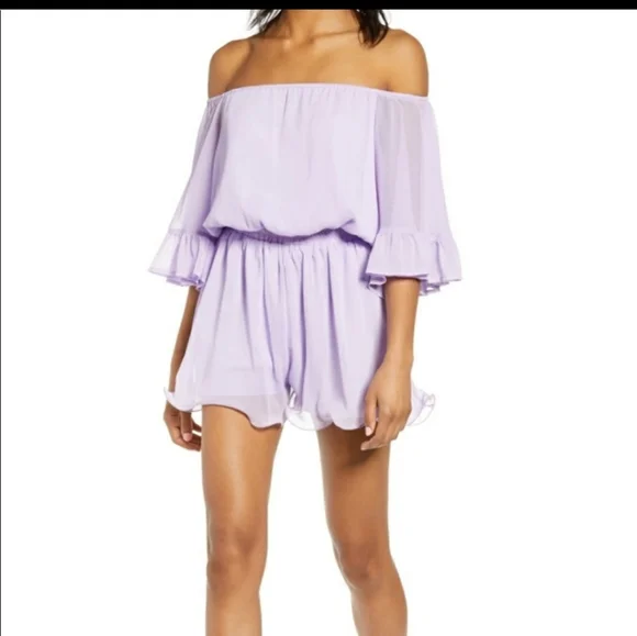 maxi dresses elegant Tina Tiered Mini Romper Dress – IZEL BOUTIQUE main image 1